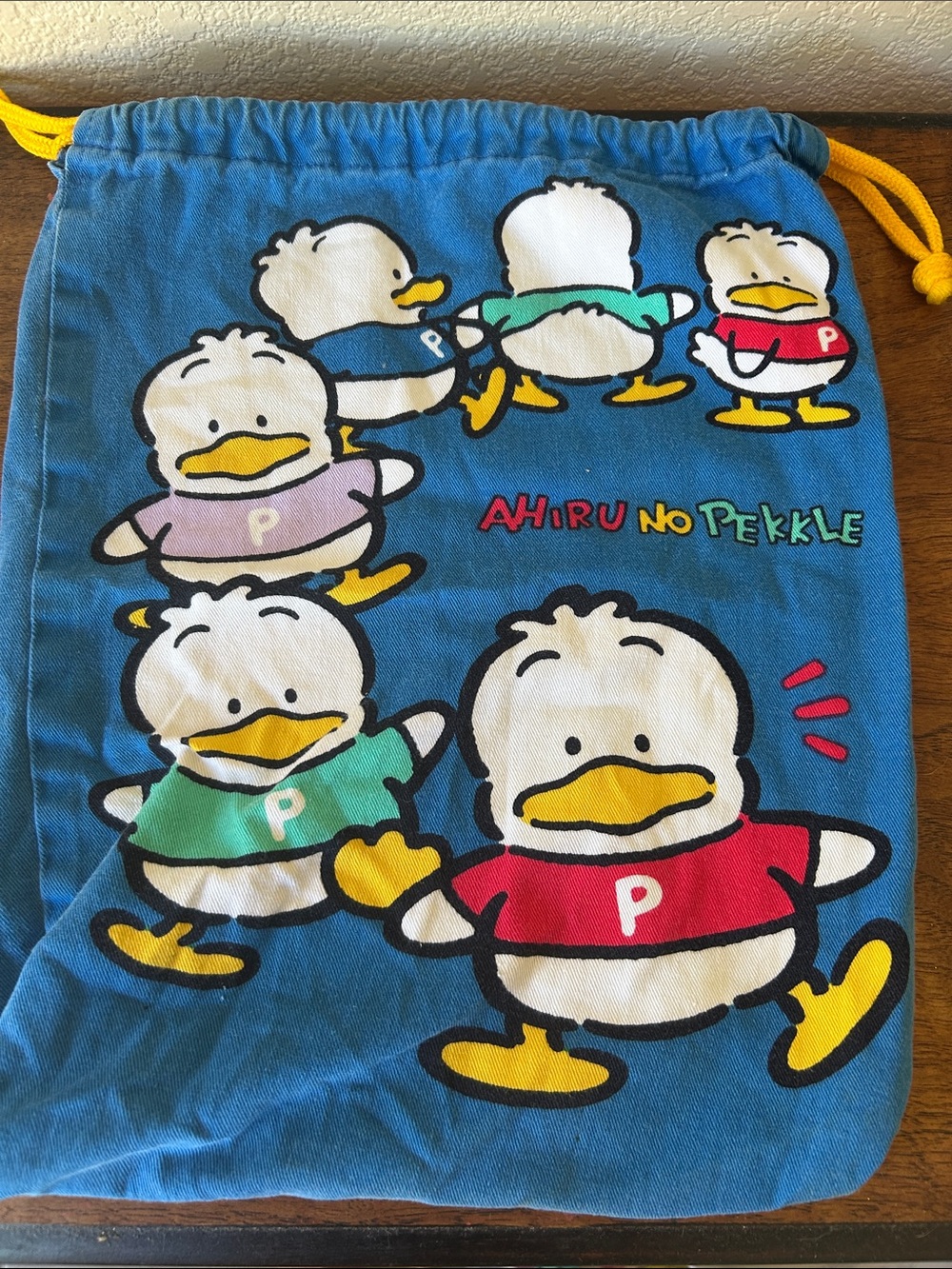 PEKKLE Vintage Cloth Drawstring Pouch 1994
